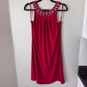 EUC, White House Black Market Elegant Red Sleeveless Dress